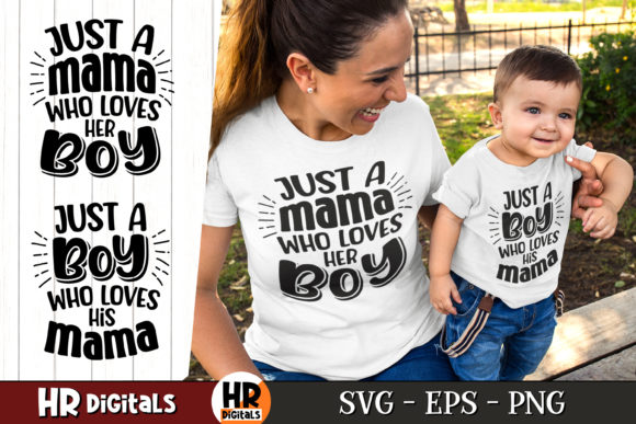 Boy Mom Graphics: Mama Loves Her Boy Crafts Asset