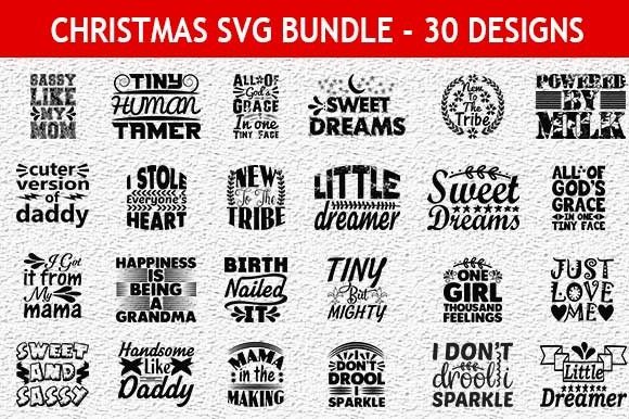Christmas 30 Quotes Designs Bundle: A Graphics Must-Have for Crafts