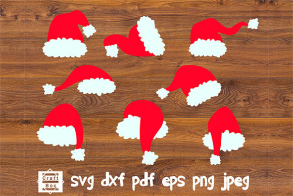 Christmas Hat SVG Graphics for Holiday Crafts