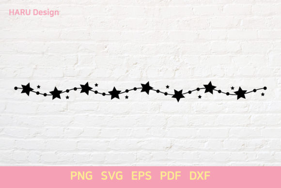 Christmas Lights Star Graphics for Holiday Crafts