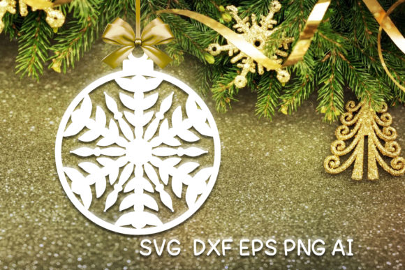 Christmas Ornament Ball Snowflake V24: A Festive Embroidery Design