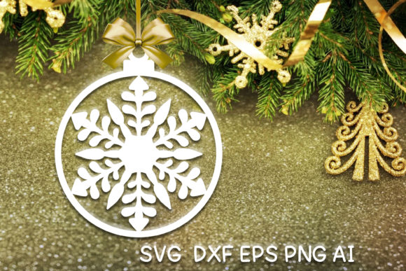 Christmas Ornament Ball Snowflake V25: A Crafty Graphic Gem