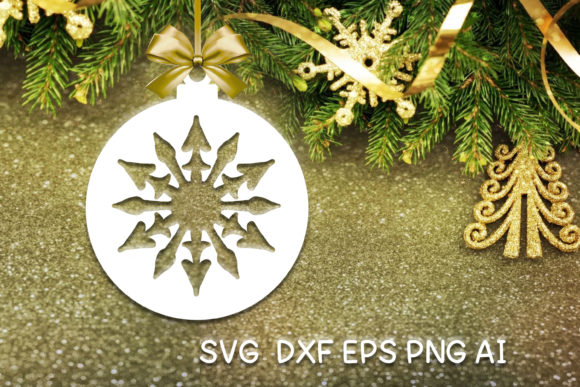 Christmas Ornament Ball Snowflake V30: A Graphics Gem for Crafts