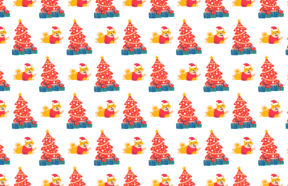 Christmas Pattern Cat Graphics for Festive Branding