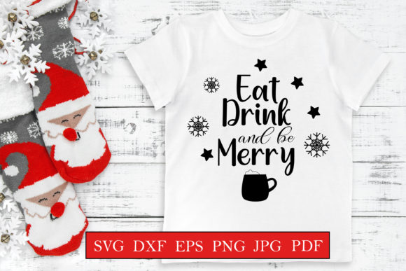 Eat Drink and Be Merry Graphics for Holiday Crafts