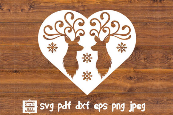 Heart with Deer Svg: A Versatile Graphics Asset for Crafts