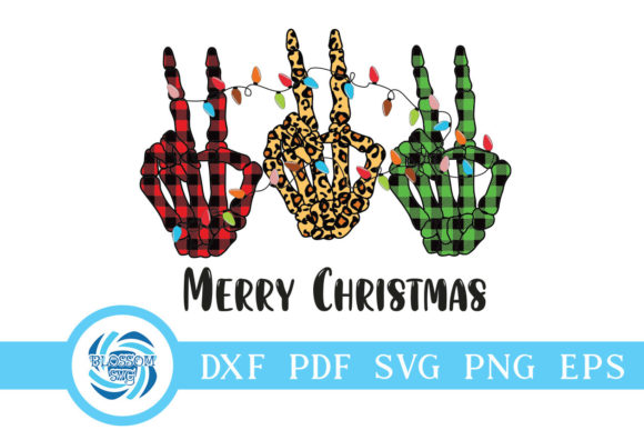 Merry Christmas Skeleton Hand SVG: Graphics for Crafts