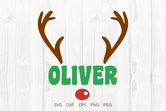 Reindeer Name Frame SVG: Christmas Graphics for Crafts