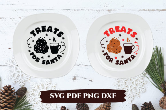 Santa Cookie Plate SVG: Graphics & Print Templates