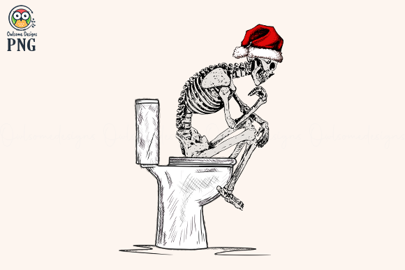 Skeleton Christmas Sublimation Graphics for Crafts Branding