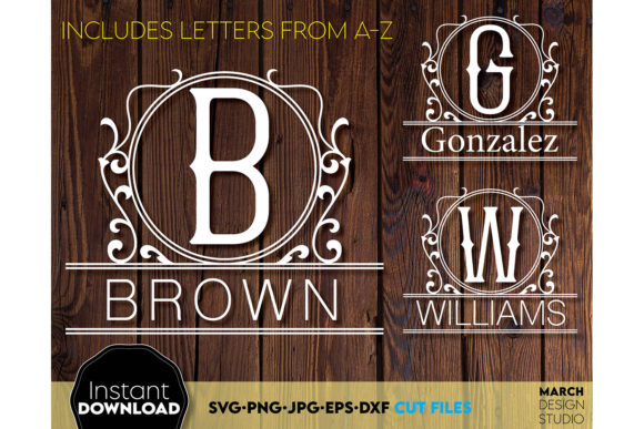 Split Monogram Letters: Graphics & Crafts Asset Review