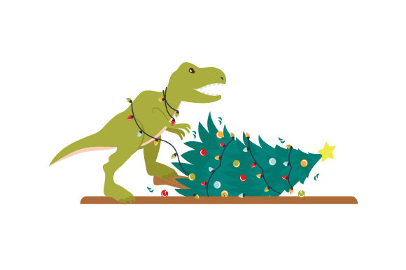 T-Rex Hates Christmas: Bold Crafts Branding